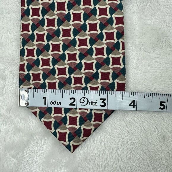 Kuppenheimer Men's Necktie Abstract Diamond Grid Pattern 100% Silk Retro Funky - Picture 6 of 6